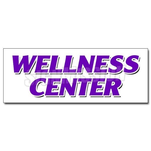 WELLNESS CENTER DECAL sticker chiropractic chiropractor fitness center, D-36 Wellness Center